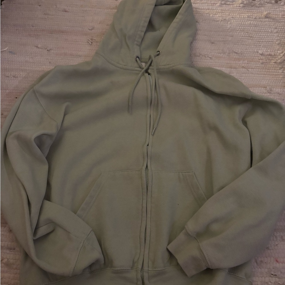 Pacific & Co Pastel Green Zip Up Hoodie
